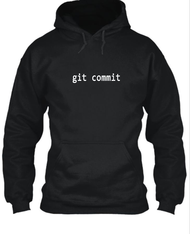Git Commit Unisex Hoodie - Front