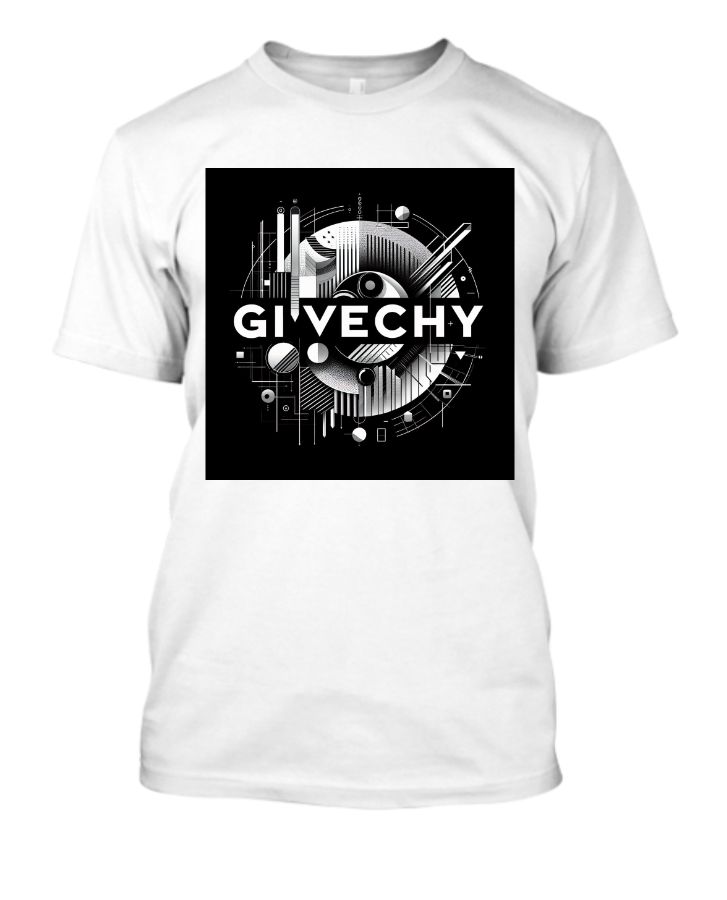 Givenchy Vibes: Text Art Icon T-Shirts - Front
