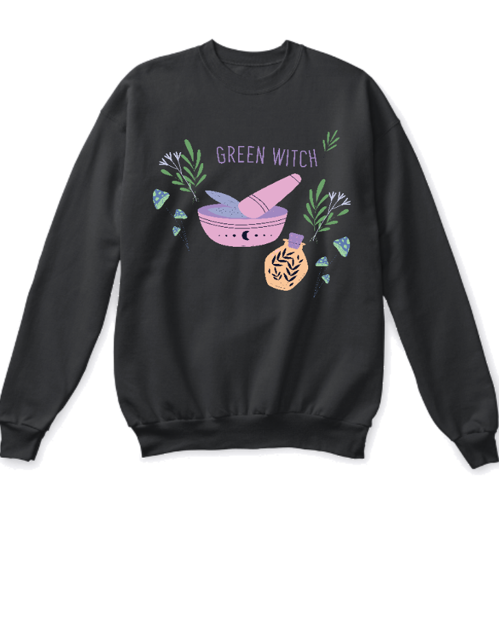 Green Witch Sweatshirt - Front