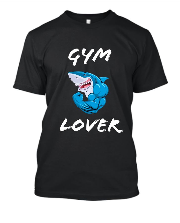 Gym Lover Black V-Neck Half Sleeve T-Shirt - Front