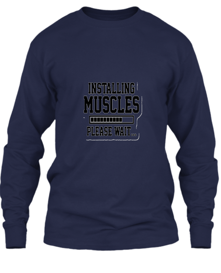 Gym T shirt/ Installing Muscle Printed - Front