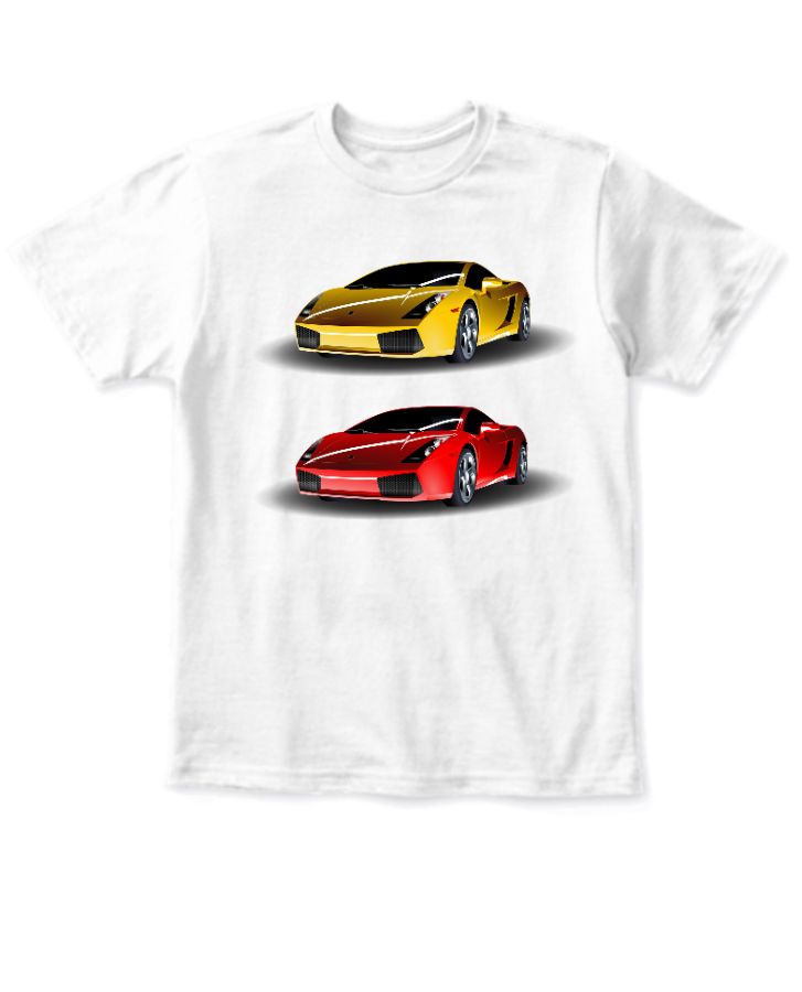 HALF SLEEVE T-SHIRT CAR DESIGN - Front