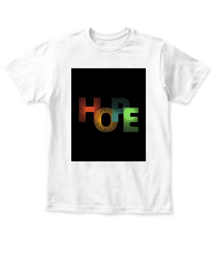 HOPE design t-shirt| kids half sleeves t-shirt - Front