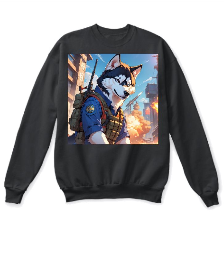 HUSKY DOG DESIGN SWEAT-SHIRT - Front