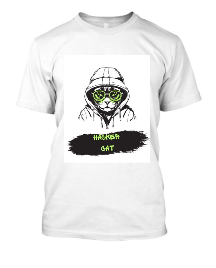 Hacker Cat Gift T-shirt - Front