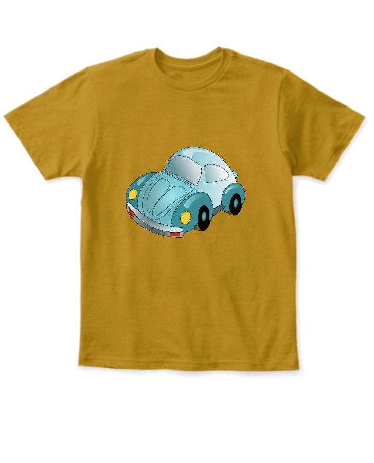 Half Sleeve T Shirt For Kids Car Desing - Front