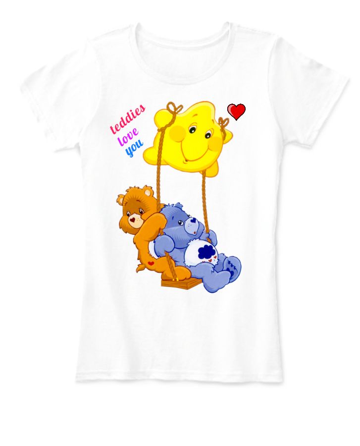 Half sleev t-shirt for girls with teddies - Front