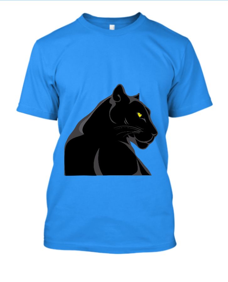 Half sleeve t-shirt Black leopard - Front