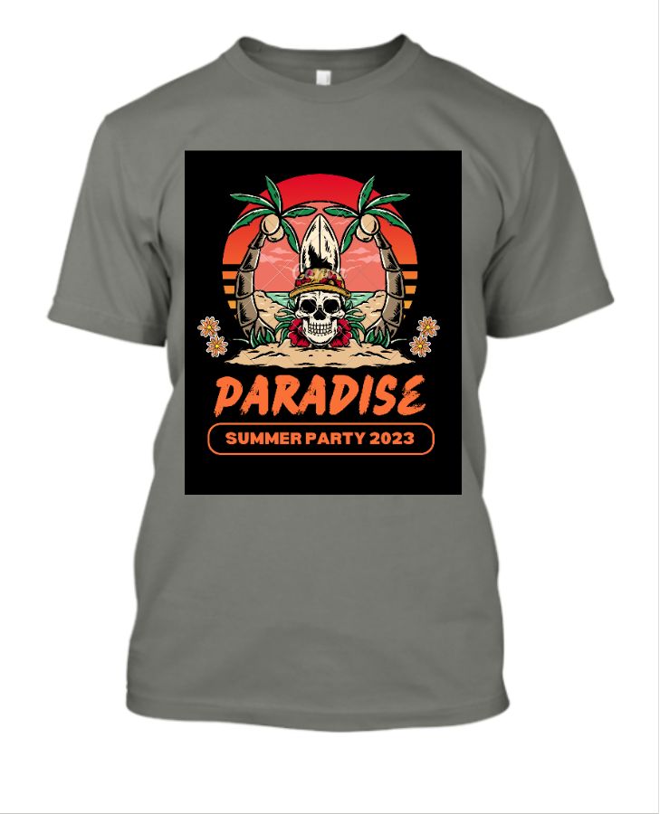 Half tshirt paradise party 2023 - Front