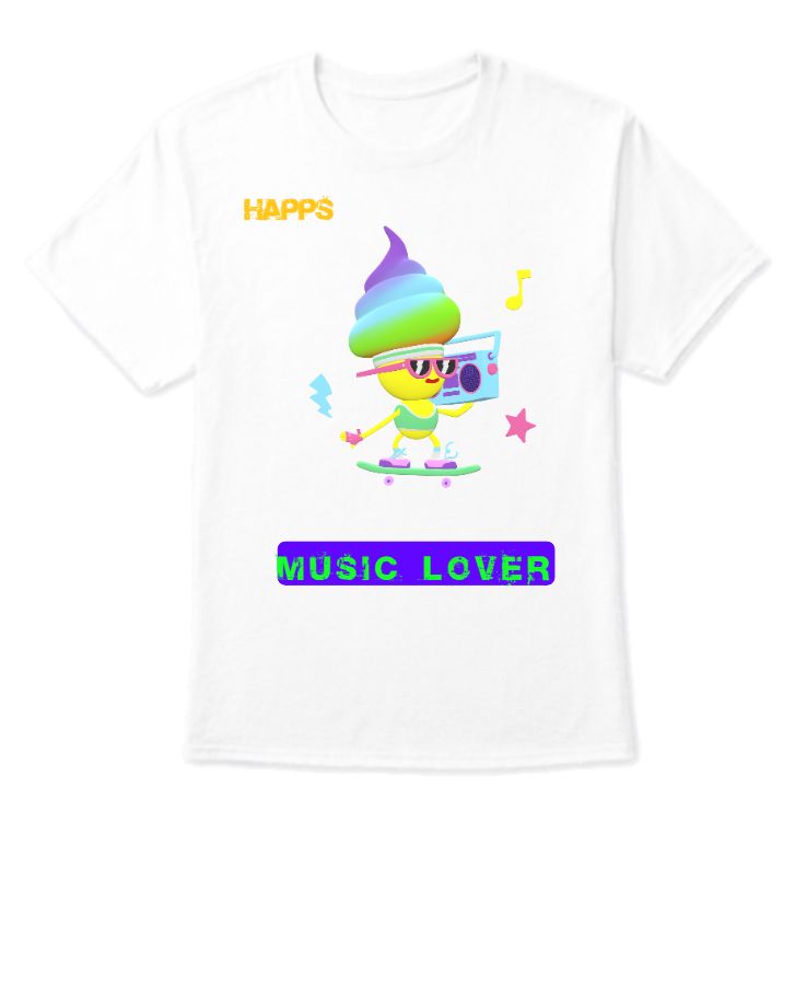 Happs Music Lover T shirt - Front