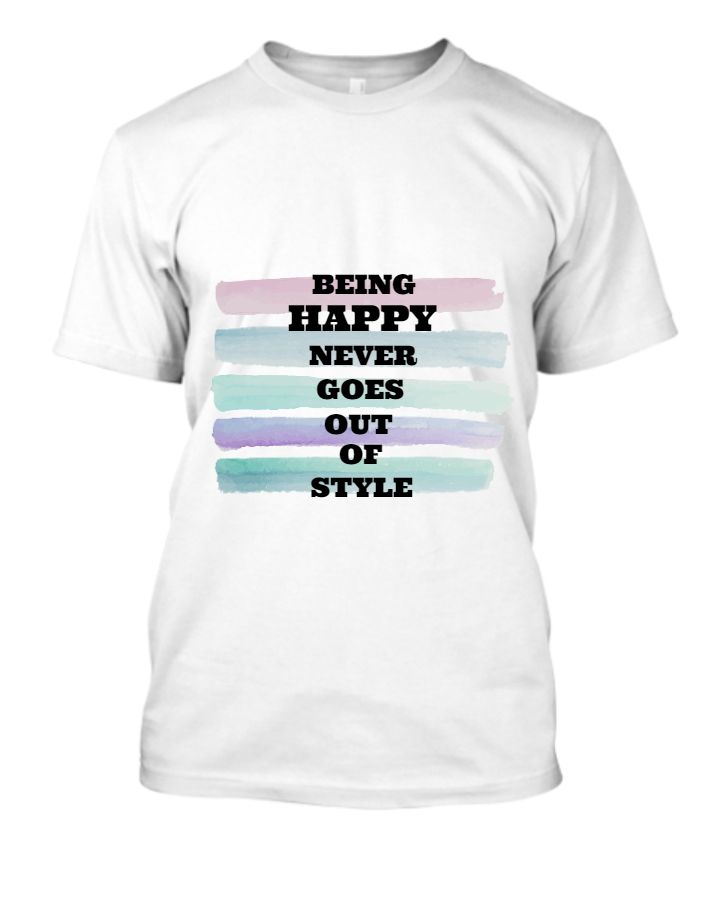 Happy T-shirt / Half Sleeve T-shirt  - Front