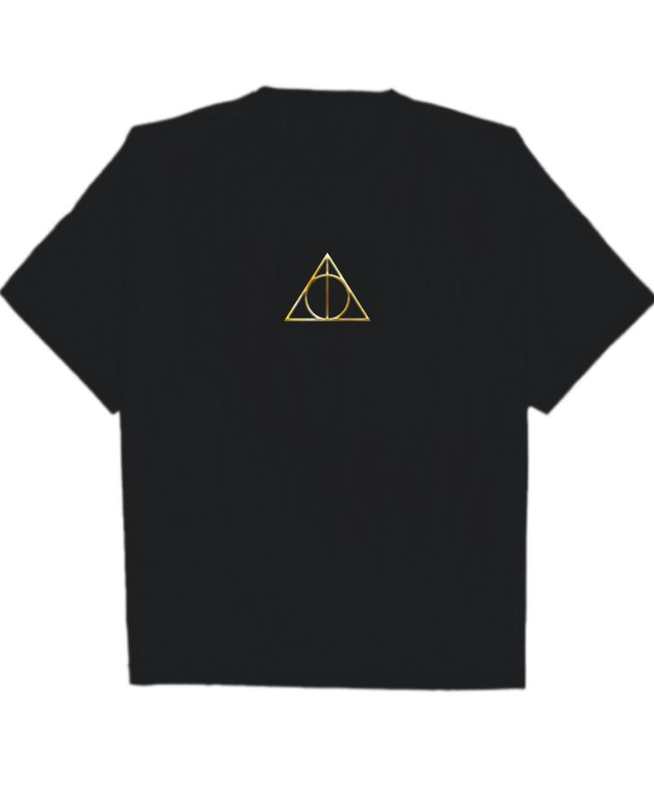 Harry Potter Deathly Hallows symbol unisex Oversized T-Shirt - Front