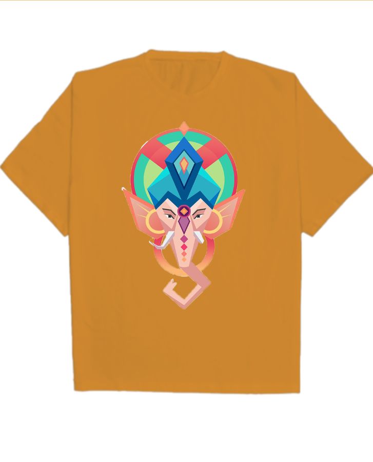 Indian aesthetic oversize t-shirt.  - Front