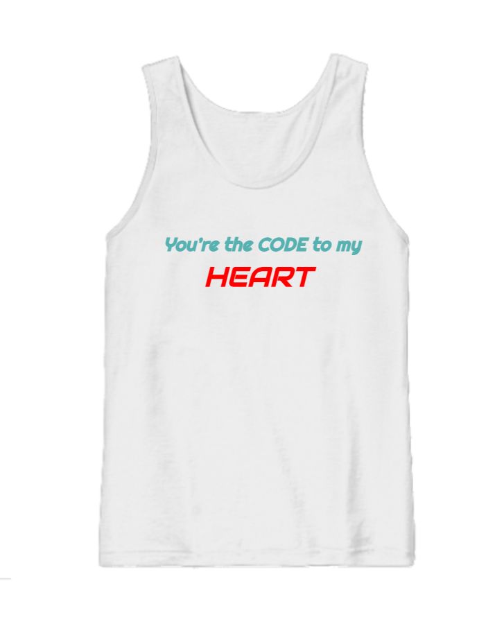 Heart Code | Unisex Tank Top | #CoderLove - Front