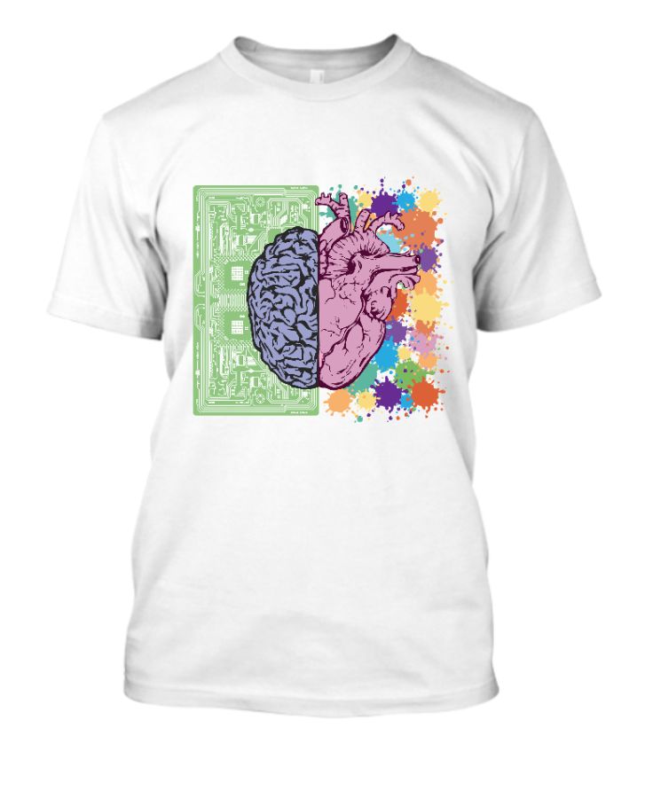 Heart and Mind T-shirt | Half Sleeves T-shirt - Front