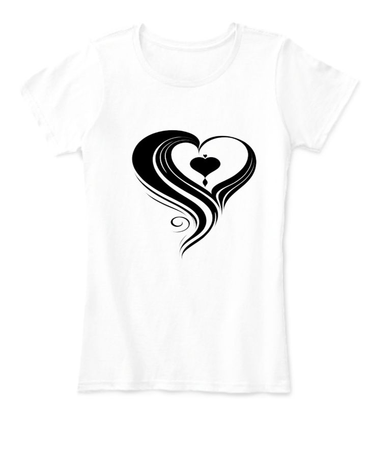 Heart and art women's Tee - Front