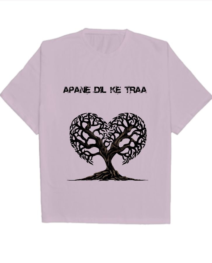 Heart and felling oversize tshirt - Front