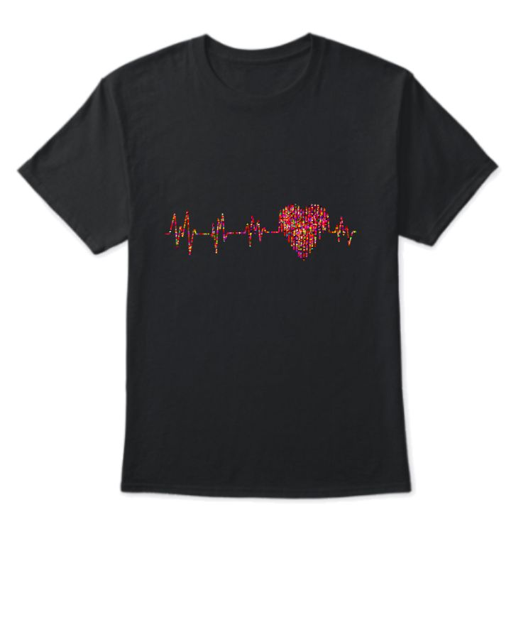 Heartbeat Half sleeve t shirt - Front