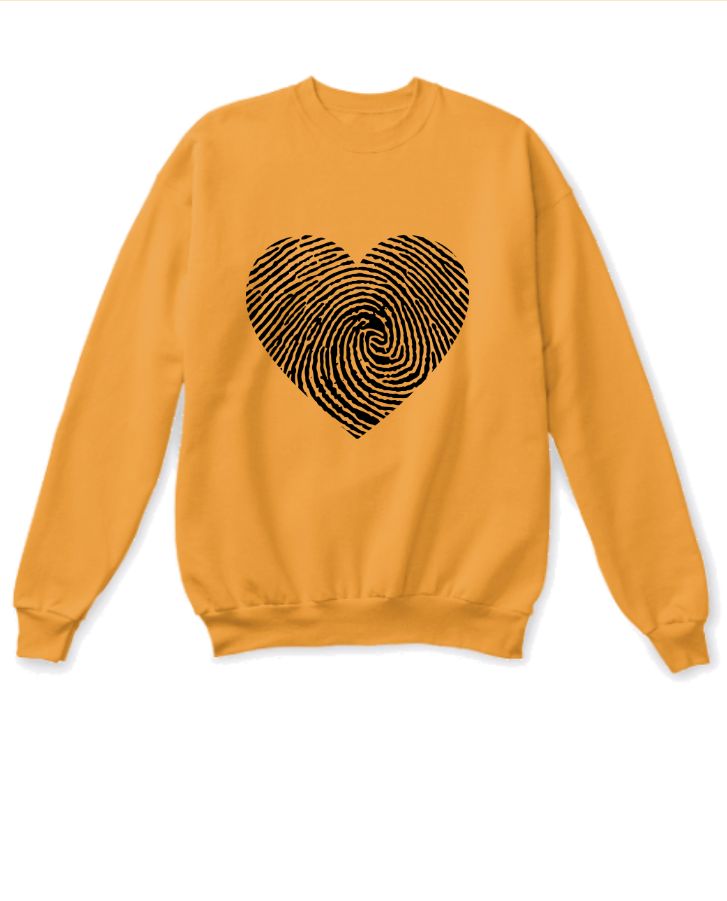 Heartfelt Whispers: Embrace Love and Warmth with our Thumbprint Heart Sweatshirt - Front