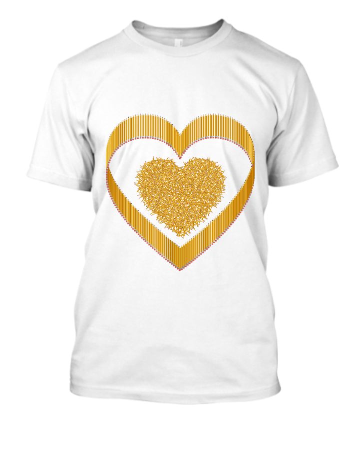 Hert desining T-shirt all india - Front