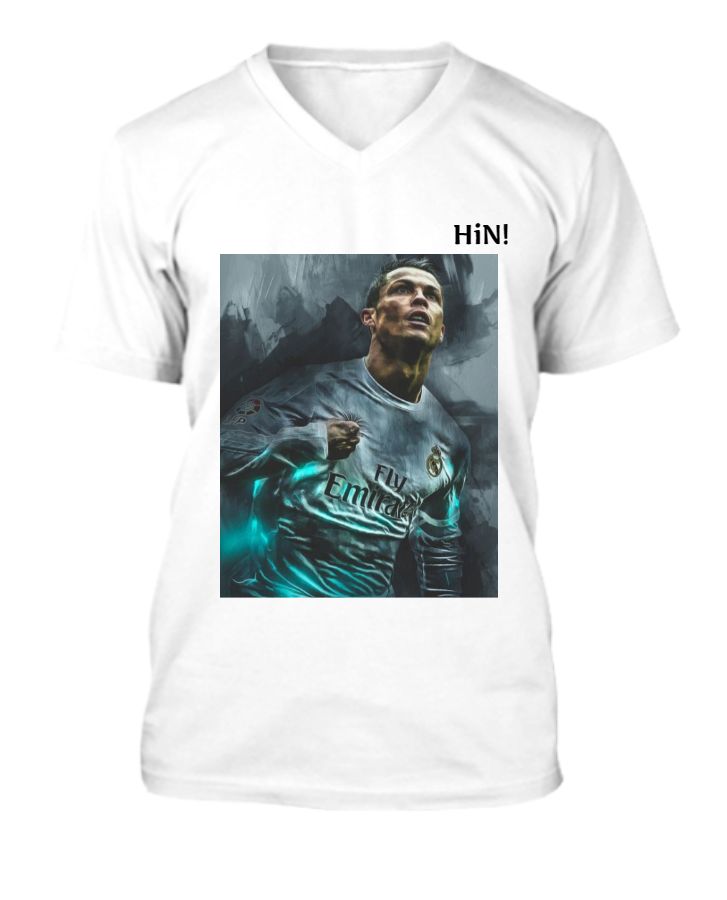 HiN!-Casual T-shirt Ronaldo print  - Front