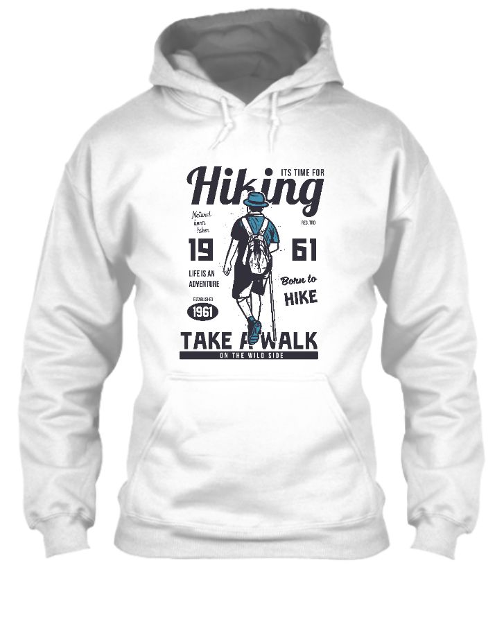 Hiking Print Hoodie - Front