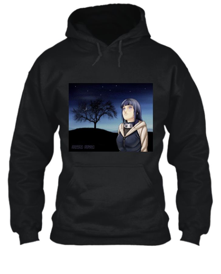 Hinata Black Hoodie - Front