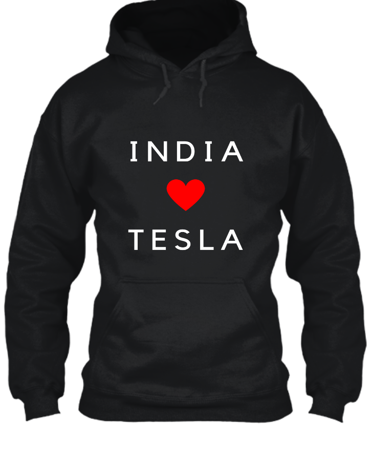 Hoodie India Love Tesla - Front