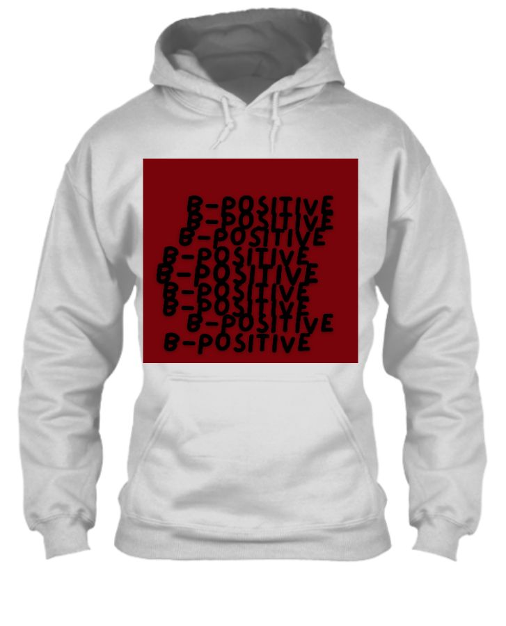 Hoodie for student with motivational Text B - POSITIVE - Front