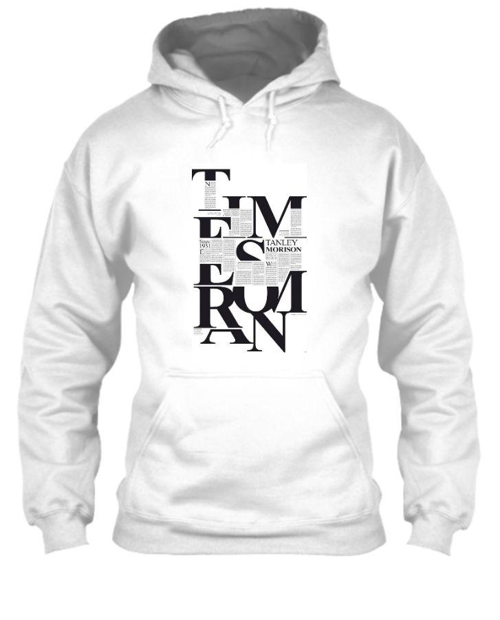 Hoodie with News print Design - Front