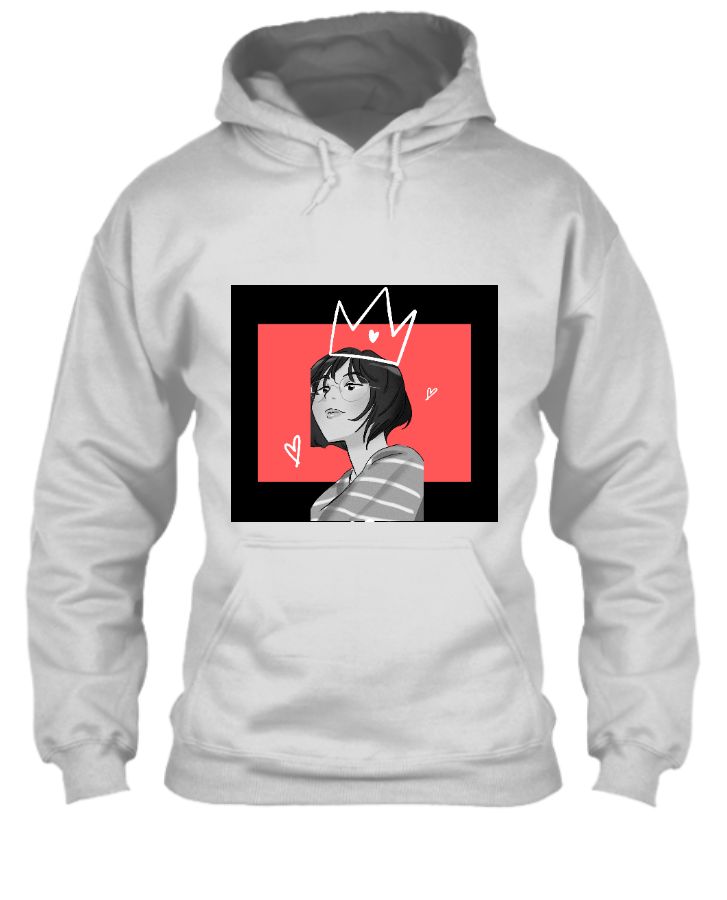 Hoodie with girls pic - Front