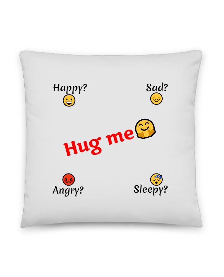 Hug Me | Throw Pillow | #SilentCompanion - Front