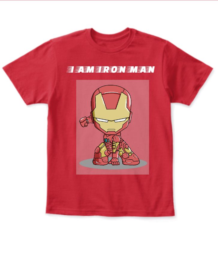 I Am Iron Man | Kid's Half Sleeve T-Shirt - Front