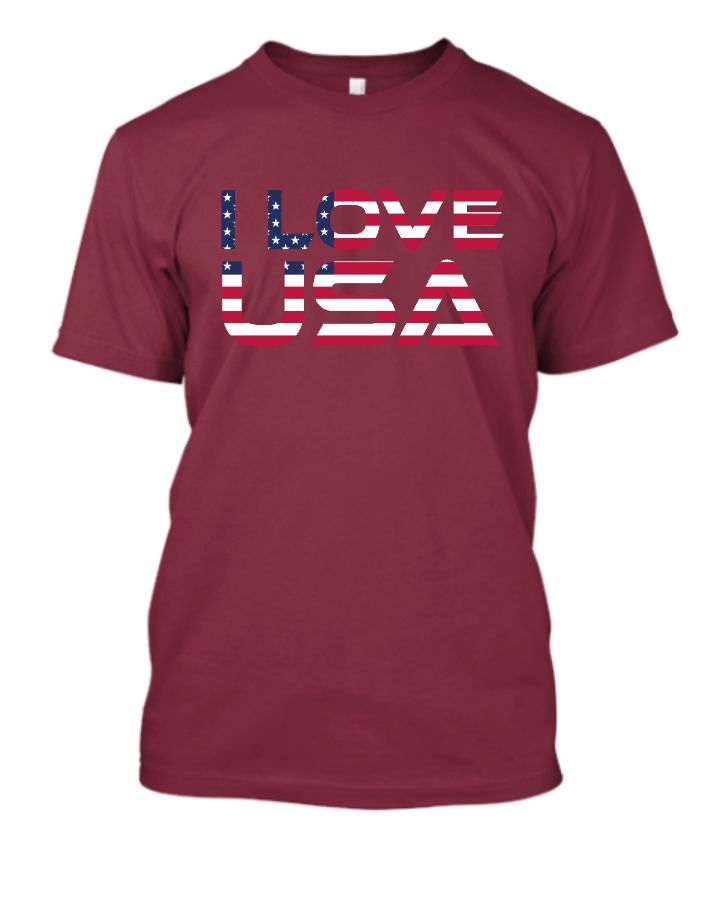 I Love USA | Flag - Front