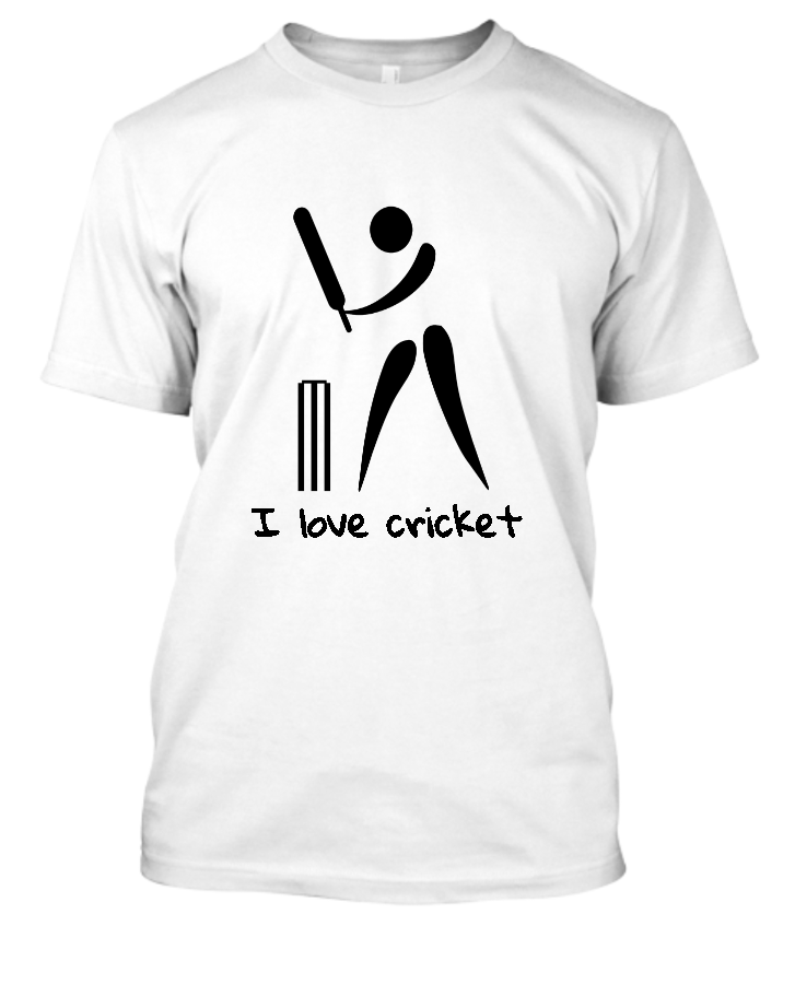 I love hot sale cricket t shirt