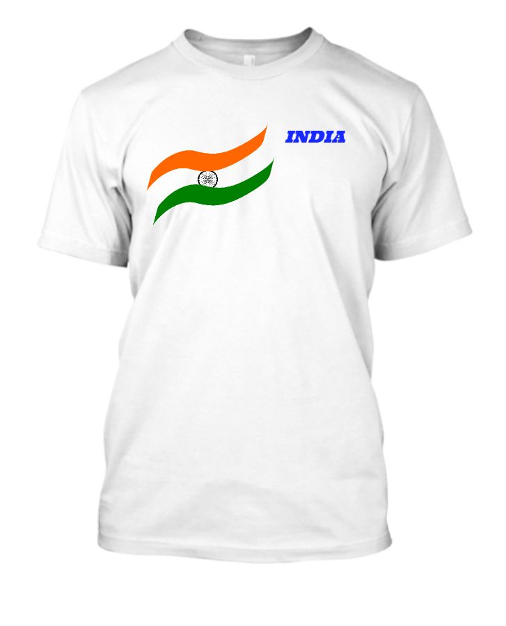 INDIAN T SHIRT WITH FLAG - Front