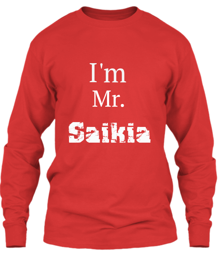 I'm Mr. Saikia men's full sleeve T shirt - Front