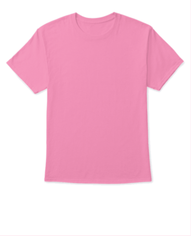 Infinity Half t-Shirt Pink Round neck for men and women - Front
