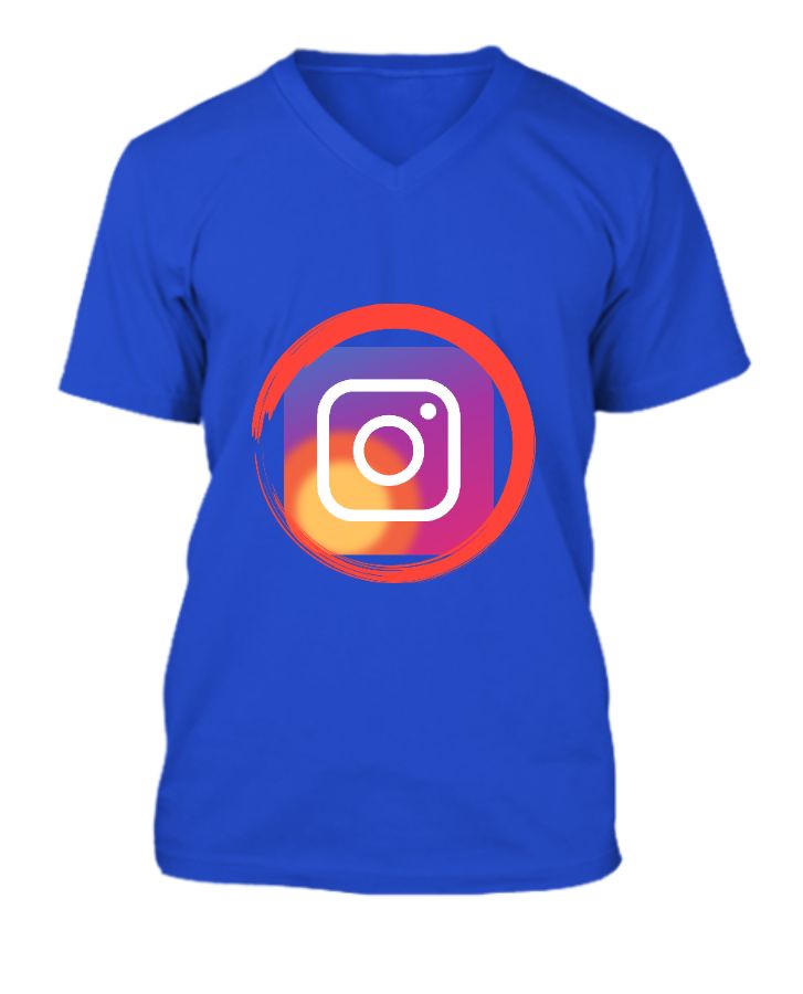 Instagram logo half sleeves t-shirt - Front