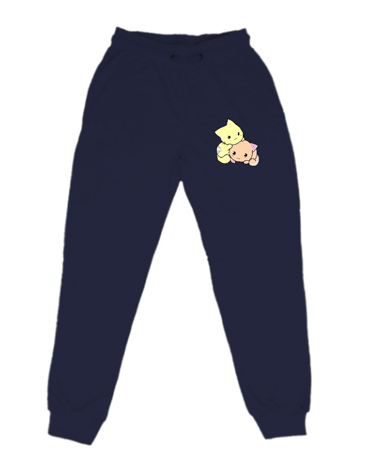 JOGGERS WITH CUTE CAT - Front
