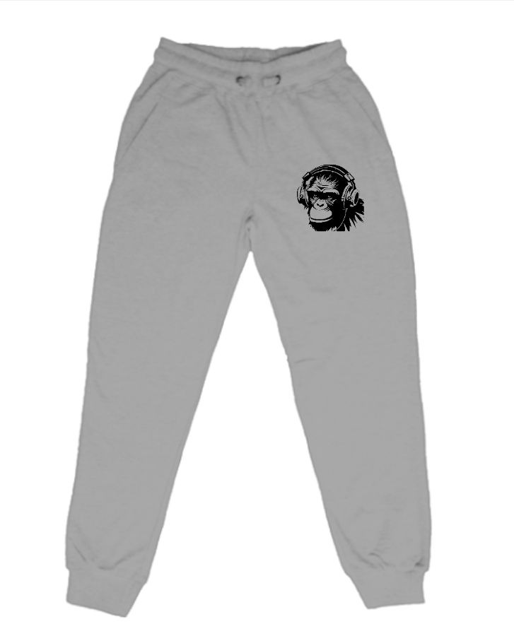 Joggers Eith funny monkey - Front