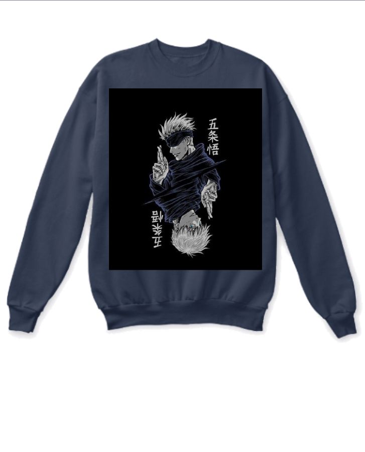 Jujutsu Kaisen Anime Hoodie Cotton Hooded Sweatshirt with Fleece for sukuna and gojo Printed Hoodies for Men and women - Front