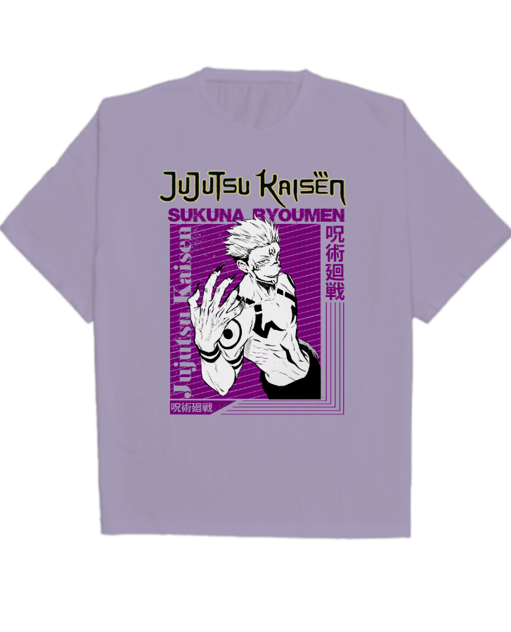 Jujutsu kaisen Ainme( SUKUNA ) Oversize T- shirt new design - Front