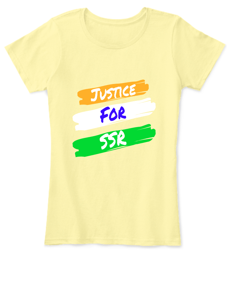 Justice For SSR printed women t-shirts - Front