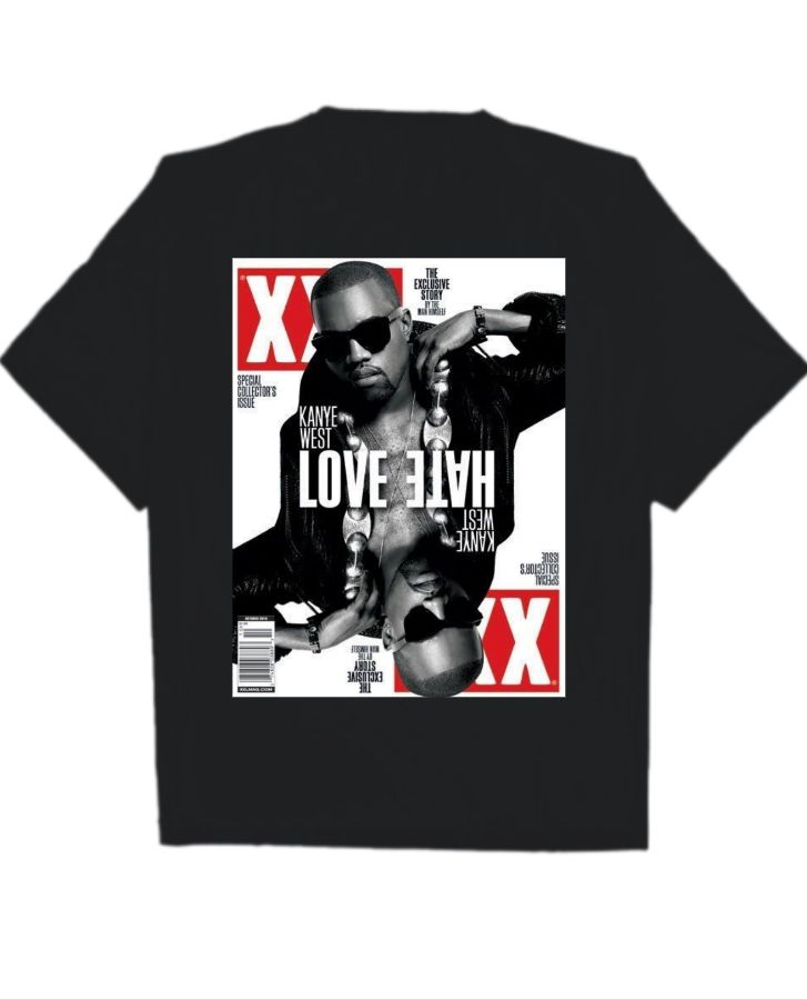 KANYE WEST OVERSIZED TSHIRT - BLACK - Front
