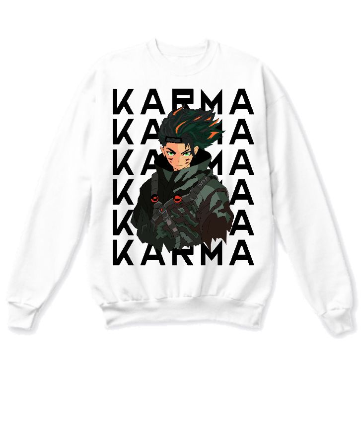 Karma White Sweatshirt Edition - Front