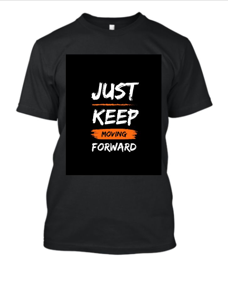 Keep Moving Black T-shirt - Front