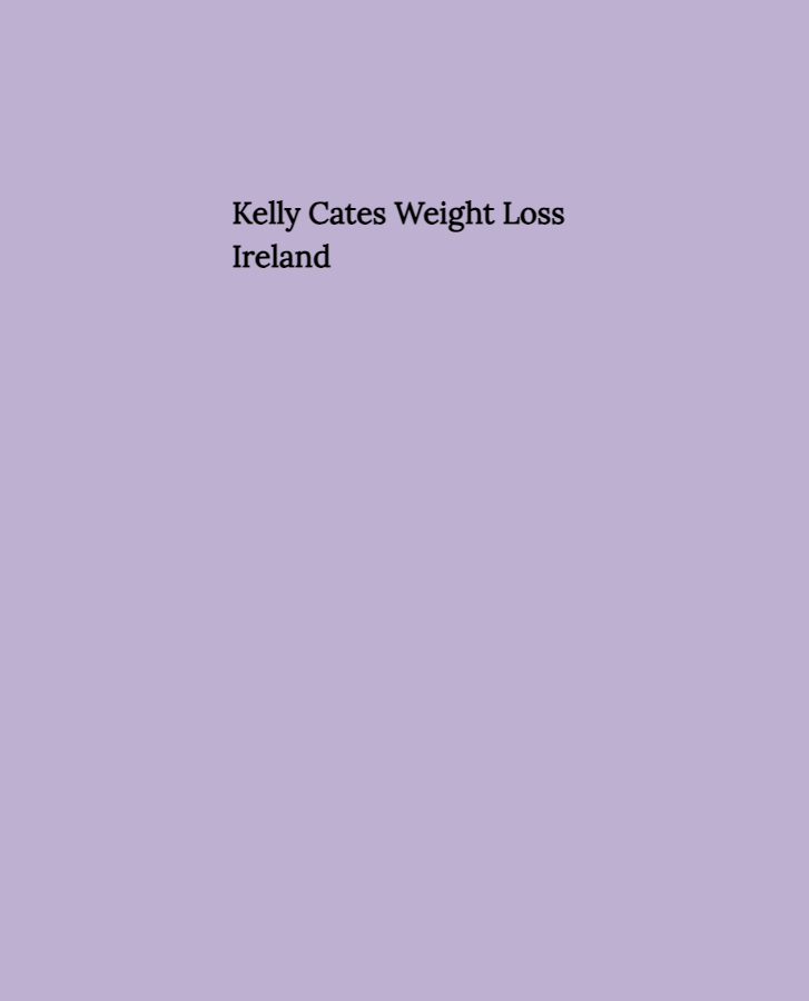 Kelly Cates Weight Loss Ireland - Front