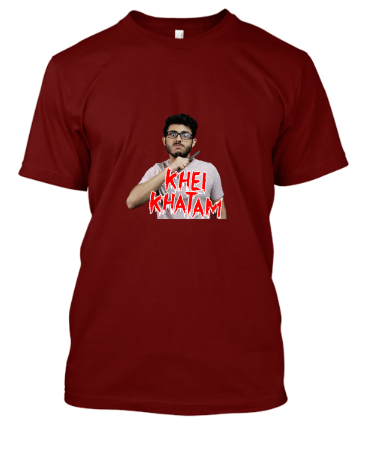 Khel Khatam | CarryMinati T Shirt - Front