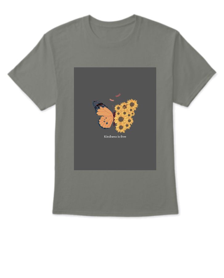 Kidness is free_Grey tshirt - Front